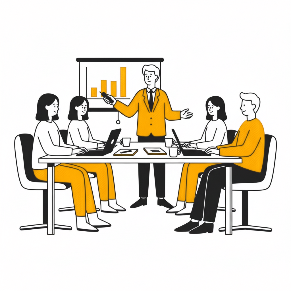 Profesionales en un entorno empresarial